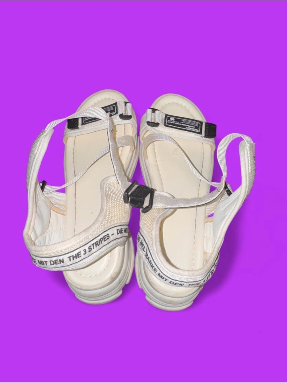 Neutral Cream Outdoor Slingback Comfort Sandals - Picture 3 of 6